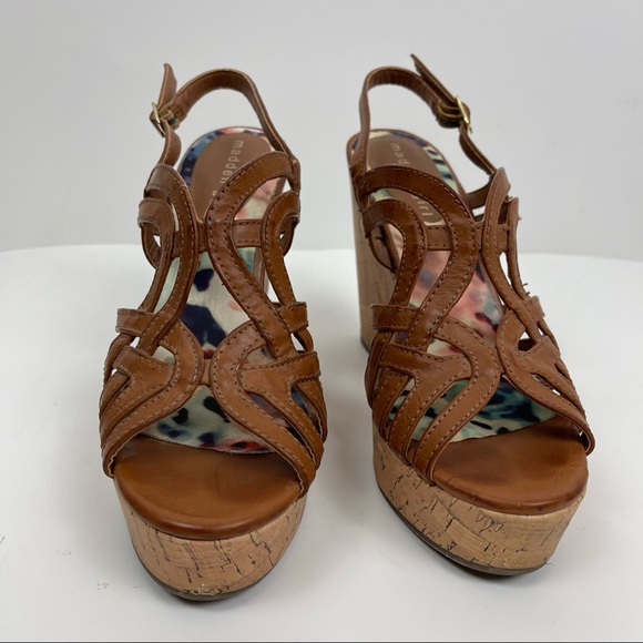 Madden Girl Cork Wedge Heels Size 8.5 - Picture 2 of 6